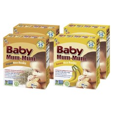 旺旺媽媽米餅 兒童米餅 50g, 4入, 原味,香蕉