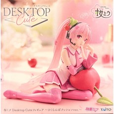 TAITO 櫻初音 櫻桃抱枕ver 桌面可愛系列玩偶 靜宜玩具現貨, Pink
