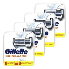 Gillette 吉列 SkinGuard紳適系列刮鬍刀頭 敏感肌適用, 4個, 8入