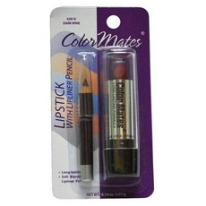 COLORMATES 唇膏與唇線筆組, 黑酒, 1個