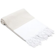 OLIVE&LINEN 迷你條紋 Didyma 土耳其手廚房毛巾廚房毛巾 82 x 41 x 0.26 cm, 1個, 沙漠之沙