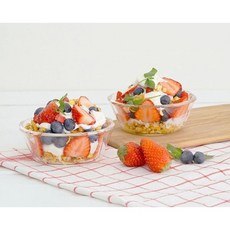 哈日媽咪的愛敗日記 HARIO 耐熱玻璃沙拉碗甜點碗四件組 日本製造 餐桌擺盤推薦, 透明, 1個