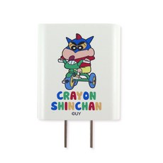 【Miravivi】蠟筆小新直角充電器，可愛造型，安全耐用，多設備適用, 動感超人, 1個