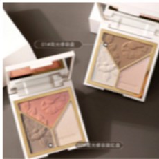 三色高光修容盤 鼻影 側影 珠光啞光, 奶茶星冰樂