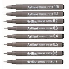 Shachihata Artline EK-23代用針筆12支/盒, 0.8