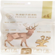 派庫廚房 急凍骰子鹿凍乾 (犬貓適用原肉凍乾), 1個, 鹿肉