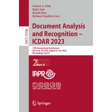 (英文書) Document Analysis and Recognition - Icdar 2023： 17th International Conference San José Ca ... Paperback, Springer, 英文, 平裝版
