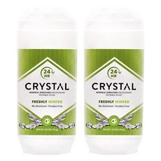CRYSTAL 礦物除臭劑 薄荷香, 2個, 70克