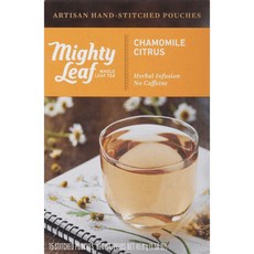 mighty Leaf 草本茶包, Chamomile Citrus No Caffeine, 45g, 15包, 1盒