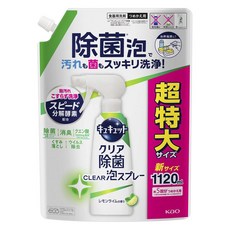 Kao 花王 Cucute 珂珂透 Clear噴槍型泡泡洗碗精補充包 青檸香, 1包, 1120ml