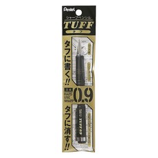 Pentel 飛龍文具 TUFF旋轉橡皮擦矽膠握位自動鉛筆 黑色, 1個, 0.9mm