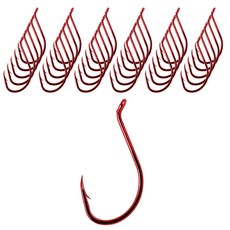 gamakatsu 章魚鉤釣魚鉤紅色, 100入