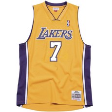 米切爾和尼斯洛杉磯湖人隊球迷版球衣拉馬奧多姆籃球球衣