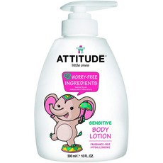 ATTITUDE Little Ones敏感護理乳液 無香味, 1瓶, 295ml
