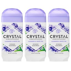 CRYSTAL 除臭棒 薰衣草白茶香, 3個, 70克