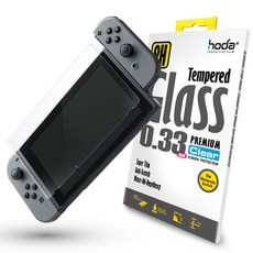 hoda【任天堂 Nintendo Switch 】9H 0.33mm 鋼化玻璃螢幕保護貼，超薄高透，防刮耐磨, 9H鋼化玻璃保護貼