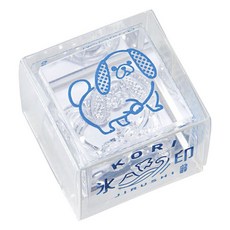 KING JIM HITOTOKI 冰塊水晶印章 西施犬 22mm, 1個, 不適用