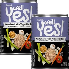 Well Yes 蔬菜扁豆烤大蒜湯罐頭, 2罐, 463g