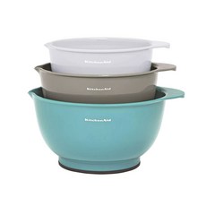 KitchenAid 攪拌碗 3 件套, 灰色,白色,薄荷色