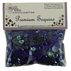 BuTTons GALORE&More 混合亮片裝飾品 20g, 1個, 牛仔布