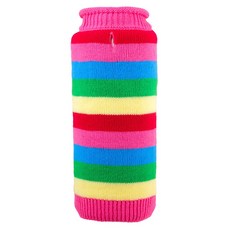 THE WORTHY DOG 條紋寵物針織毛衣, 粉色的
