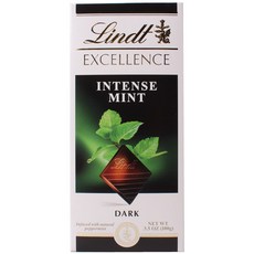 Lindt 瑞士蓮 卓越濃郁薄荷黑巧克力, 1片, 100g