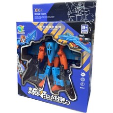 玩具先生 先鋒戰甲機器人 變形玩具 戰鬥機 坦克 汽車 恐龍, 橘藍變形戰鬥機, 1個