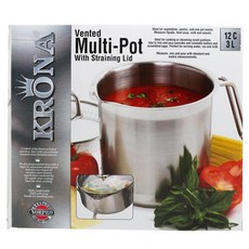 NORPRO Krona系列多功能不鏽鋼湯鍋, 銀色, 3L