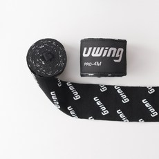 UWing 手綁帶 4M - 拳擊、格鬥、武術訓練專業護具, 黑, 1套裝