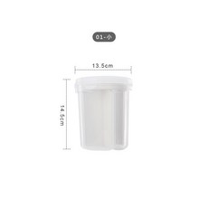 日式分格密封罐 五穀雜糧儲物罐 透明分格旋轉儲物罐 食品保鮮收納罐 廚房收納罐, 透明