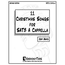 (英文圖書) 11 Christmas Songs For SATB A Cappella: Second Edition 平裝版, Harmonytabs Music, 英文