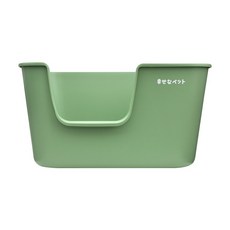 側邊開口開放式貓砂盆，霧面磨砂質感，巨大空間設計，貓咪如廁更舒適, 松霜綠, 2個