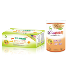 涵本HANBEN 大豆雙寶組合 G98卵磷脂 美國進口非基改大豆分離蛋白, 300g, 6個