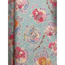 日本三麗鷗莉露花精靈牛津厚棉布，服飾手作拼布材料，粉色與藍色，幅寬110公分, 粉色