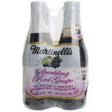 Martinelli's 無脂肪紅葡萄氣泡汁, 4件, 250毫升
