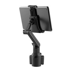 車用水杯位手機平板支架 C871，360度旋轉，穩固耐用，適用多種車型, 黑, 1個