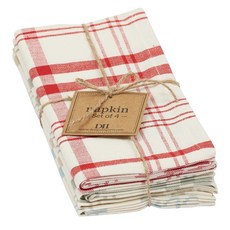 DESIGN IMPORTS 市場格子餐巾組 4 廚房十字架, 1個, 混色