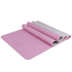 MAJI SPORTS 2 音型高級瑜伽墊面料瑜伽墊, 粉色/灰色
