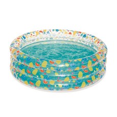 Bestway 熱帶充氣泳池51048，兒童充氣泳池，熱帶水果圖案，安全耐用材質，方便攜帶