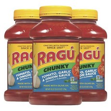 RAGU Chunky大蒜洋蔥番茄醬, 1.27kg, 3罐