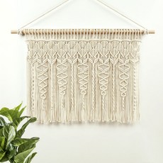 LUSH DECOR Boho Macrame 紋理棉平衡單, 中性的