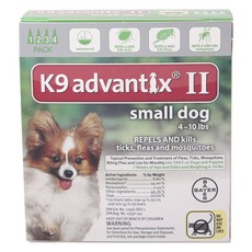 BAYER 拜耳 K9 Advantix II 小型犬防蟲（1.8~4.1kg）, 4個