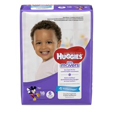 HUGGIES 好奇 迪士尼印花黏貼型尿布, 第6階段, 18片