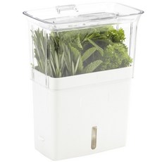 COLE&MASON Fresh Herb Keeper 密封容器, 白色+透明, 1個