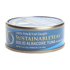 SUSTAINABLE SEAS 水煮鮪魚罐頭, 1罐, 116g