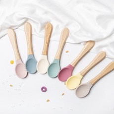 寶寶矽膠吸盤碗 副食品餐具 莫蘭迪色系, 《加購》湯匙