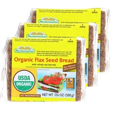 Mestemacher Flex 種子麵包 全黑麥仁 全穀物, 3入, 500g