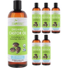 SKY ORGANICS 蓖麻油, 6個, 473ml