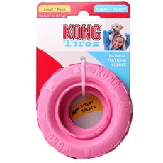 KONG 輪胎造型小狗耐咬玩具 S號, 1個, 粉色的