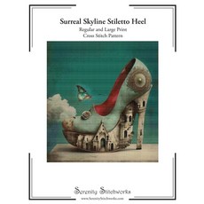 (英文圖書) Surreal Skyline Stiletto Heel Cross Stitch Pattern: Regular and Large Print Pat... 平裝版, Independently Published, 英文